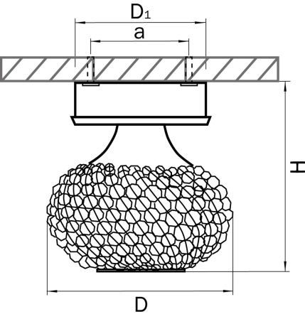 Светильник точечный накладной декоративный под заменяемые галогенные или LED лампы Monile Top Lightstar 160302, артикул 160302