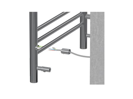 Полотенцесушитель электрический Aquatek (Акватек) Бетта П7 500х700 мм, подключение скрытое к сети электропитания / электропровод с вилкой, с терморегулятором и таймером quick touch, нержавеющая сталь AISI 201, гарантия 5 лет, артикул AQ EL KRC0770CH