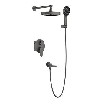 Душевая система встраиваемая BELZ B80713-3, оружейная сталь