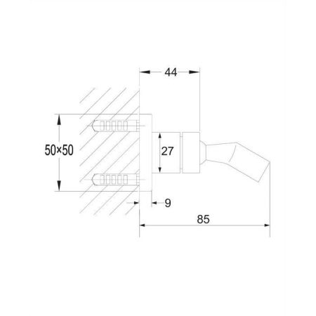 Кронштейн точечный OMNIRES 8859/KCR (хром), артикул 8859/KCR