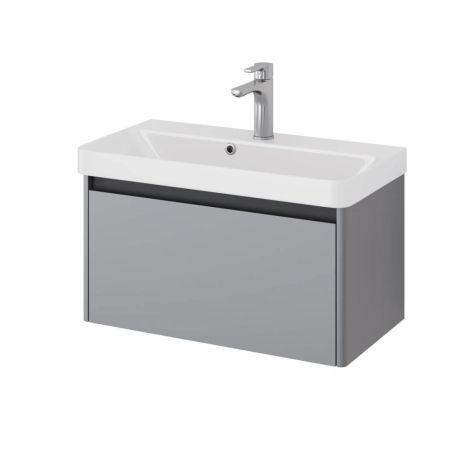 Тумба под раковину подвесная Dreja Luxury 70 см, серый базальт, артикул 99.2012