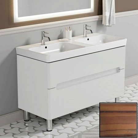 Тумба с раковиной SanVit Форма 120 kforma1202 с фактурой под дерево Зебрано, артикул kforma1202