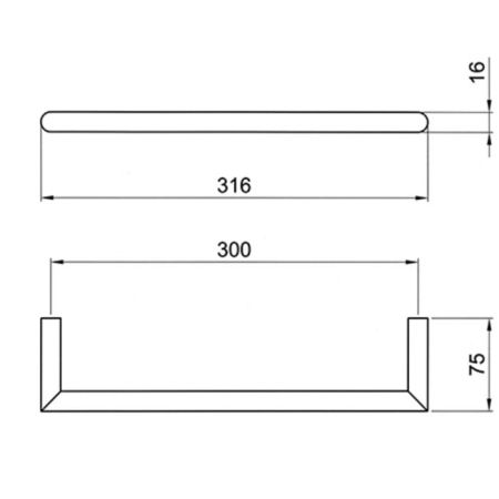 Fantini Young Полотенцедержатель 300мм, цвет: Nickel PVD, артикул 96 95 7606