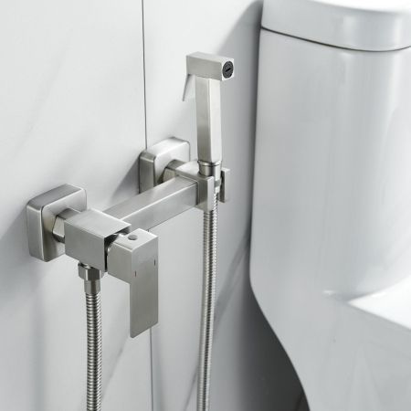 Гигиенический душ со смесителем Raffine F237L, сатин