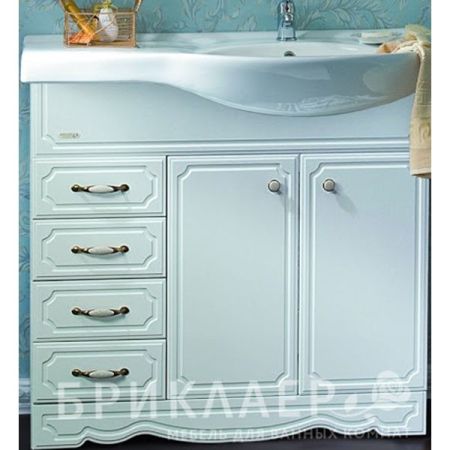 Тумба под раковину Бриклаер Лаура 90 R Белая