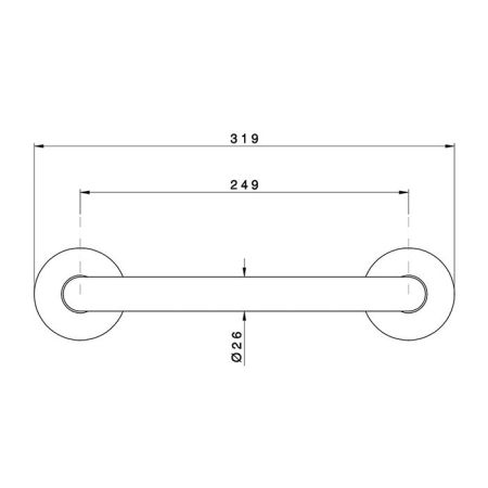 Nicolazzi Accessori Grab Bar Поручень 614 мм, цвет English Gold, артикул 5547SGF