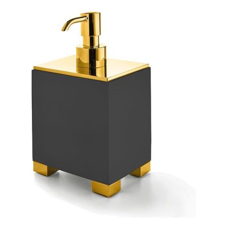 3SC Bemood  Black Deluxe Диспенсер для жидкого мыла, цвет черный/золото, артикул BEMDN01DAGD