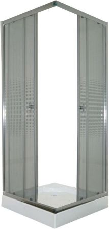 Душевой уголок Parly ZQ811 80х193 профиль Полированный алюминиевый стекло прозрачное, артикул 7141