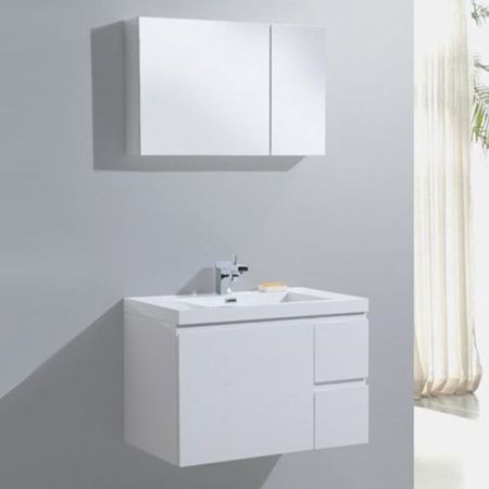 Тумба под раковину BelBagno Luce 80 BB800VAC/BL подвесная Bianco Lucido