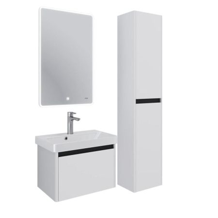 Тумба с раковиной подвесная Dreja Luxury 70 см, белый, артикул 99-2010-com