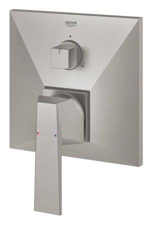 Внешняя часть смесителя для ванны GROHE Allure Brilliant с переключателем на 3 положения, суперсталь (24099DC0), артикул 24099DC0