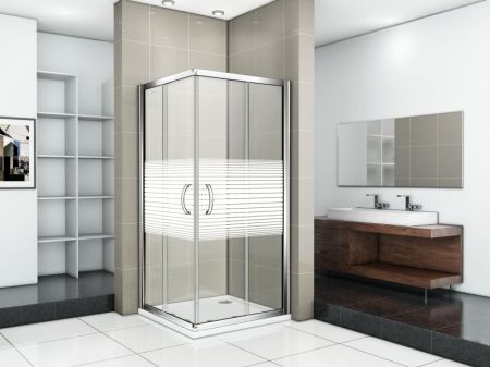 Душевой уголок Good Door Infinity CR-80 80х80 профиль Хром стекло прозрачное, артикул ИН00014