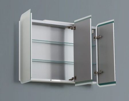 Зеркальный шкаф с тремя распашными дверьми с LED подсветкой дверей CEZARES 84216