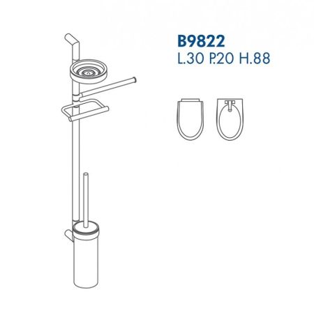 Подвесная стойка Colombo Design Planets B9822.000 Белый, Хром, артикул B9822.000