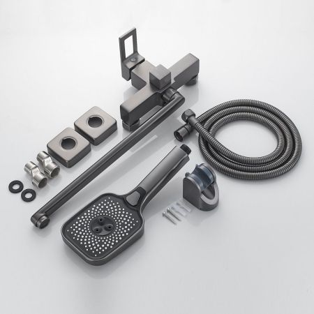 Смеситель для ванны Raffine F2296T, оружейная сталь, артикул F2296T