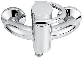 Смеситель Twist для душа, цвет матовый хром-хром