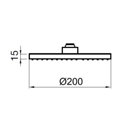 Верхний душ Webert AC1024015PVC, хром, артикул AC1024015PVC