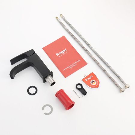 Смеситель для раковины Raglo R02.10.06, черный, артикул R02.10.06