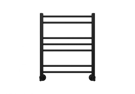 Полотенцесушитель водяной Aquatek (Акватек) Вега П7 500х600 мм, черный муар, подключение нижнее/диагональное, сверхпрочная пищевая нержавеющая сталь AISI 304L, гарантия 10 лет, артикул AQ DR0760BL