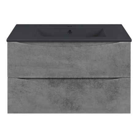 База под керамическую раковину Mia 800 подвесная, 2 выкатных ящика soft close, Beton, артикул VMC-2MC800BT