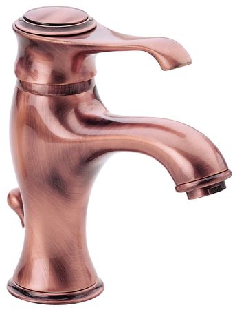 Emmevi Tiffany, однорычажный смеситель для раковины с донным клапаном, цвет медь., артикул 6003RA