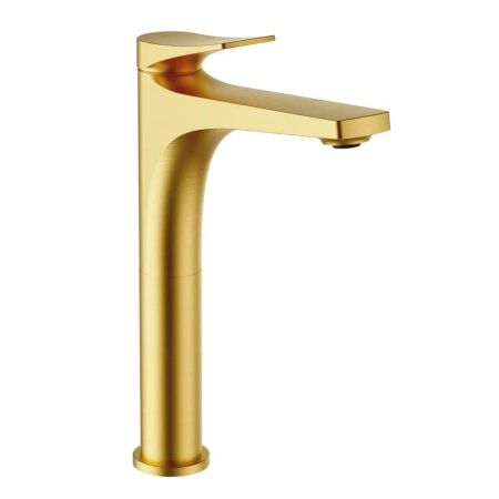 Смеситель для раковины высокий Splenka S54.15.03, золотой сатин, артикул S54.15.03