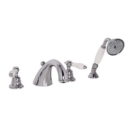 FIMA|Carlo Frattini Herend Смеситель на борт ванны, с душевым комплектом, цвет хром, артикул F5414CR