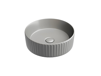 Умывальник чаша накладная круглая (цвет Антрацит Матовый) Элемент (Element) 360x360x115мм