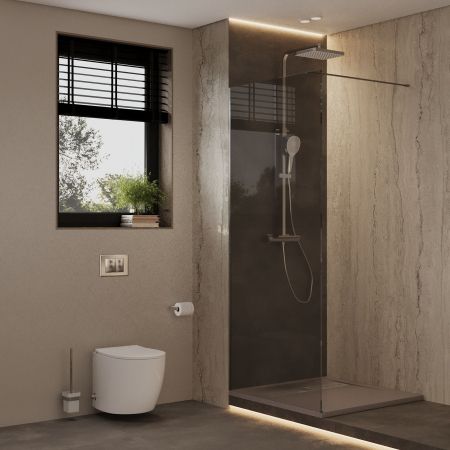 Душевой поддон Allen Brau Infinity 90x90 8.21001-PGM платина, артикул 8.21001-PGM