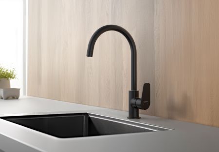 Смеситель для кухни AQUATEK, матовый черный AQ1182MB БЕТТА, артикул AQ1182MB