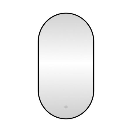 Зеркало с подсветкой LED Fixsen FX-3120B овальное 50х120 см, черное, артикул FX-3120B