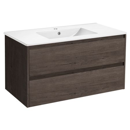 База под раковину Gio 100 подвесная, 2 выкатных ящика soft-close, R.Oak, артикул VMC-2G100RO