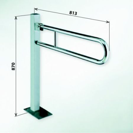 HELP  Складные поручни, крепятся к земле, мат.хром, артикул 301107602