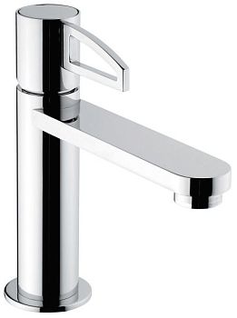 Emmevi Ade, однорычажный смеситель для раковины, ручка со стержнем (излив 13 см), с донным клапаном click-clack, цвет хром