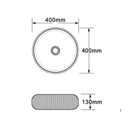 Раковина-чаша Bronze de Luxe 40 1382 Изумрудный глянец Белый глянец