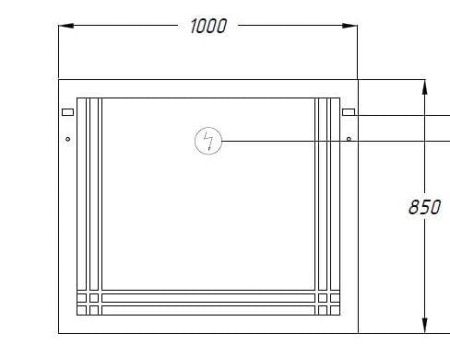 Зеркало Сакура 100 Opadiris Светлый орех