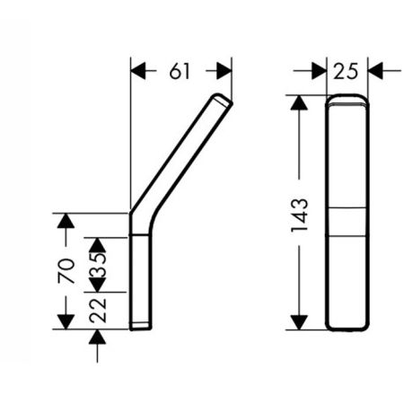 AX Universal Крючок одинарный, цвет: хром, артикул 42801000