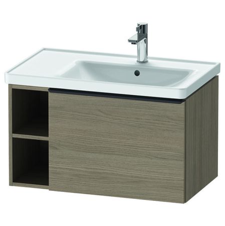 Duravit D-Neo Тумбочка подвесная 784х452х440 мм, 1 ящик,полки слева, цвет: Дуб терра, артикул DE425703535