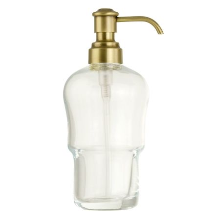 MIGLIORE Колба дозатора для жидкого мыла с диспенсером универсальная, стекло прозрачное/бронза, артикул 27748