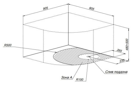 Душевой поддон Aquanet Optimal 90х90 с сиденьем, артикул 00293351