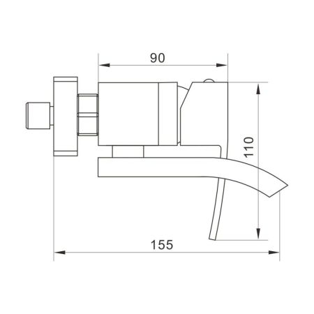 Смеситель для ванны Rose R1552T, пепельный, артикул R1552T