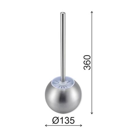 Ершик для унитаза напольный Maretti Alessia AS58N33, сатин, артикул AS58N33