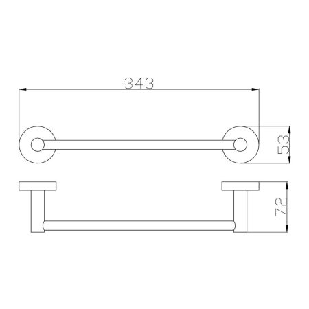 Полотенцедержатель Rav Slezak COLORADO COA0701/30MGL, серый металлик глянцевый