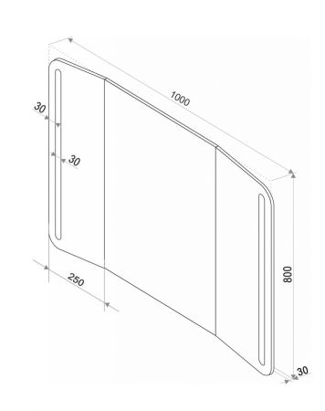 Зеркало с подсветкой ART&MAX TRENTO AM-Tre-1000-800-DS-F, артикул AM-Tre-1000-800-DS-F