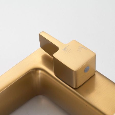 Смеситель на борт ванны Shevanik S9912G, золотой сатин, артикул S9912G