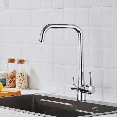 Смеситель для кухни с подключением фильтра Shevanik S528, хром, артикул S528