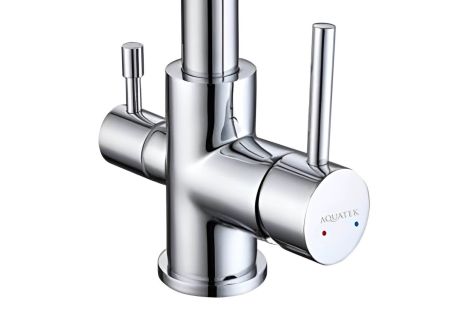 Смеситель для кухни с подключением к фильтру воды AQUATEK (полукруглый излив) AQ1085CR, артикул AQ1085CR