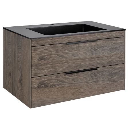 База под раковину Chiara 2D 800 подвесная, 2 выкатных ящика soft-close, R.Oak, артикул VMC-2C2800RO