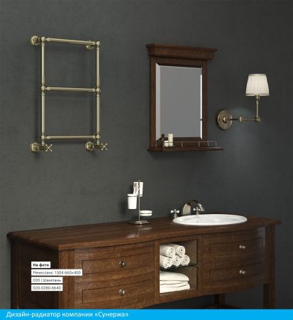 Полотенцесушитель водяной "Ренессанс 1304" 660х400 (Матовая Шампань), артикул 022-0280-6640