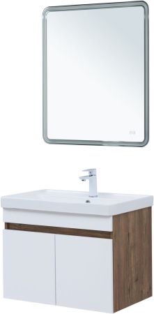 Тумба под раковину Aquanet Оптима 70 дуб рустикальный/белый сатин, артикул 00344792